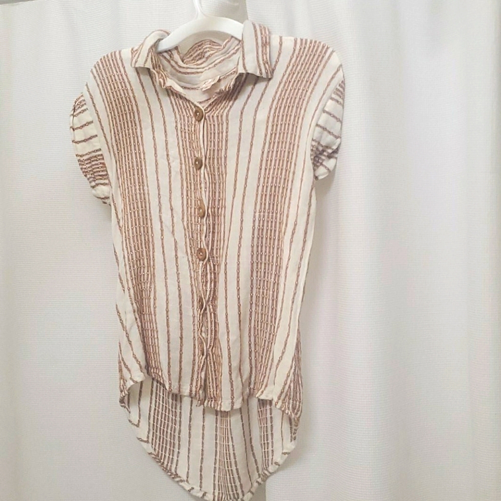 Women's Striped Button Down Shirt